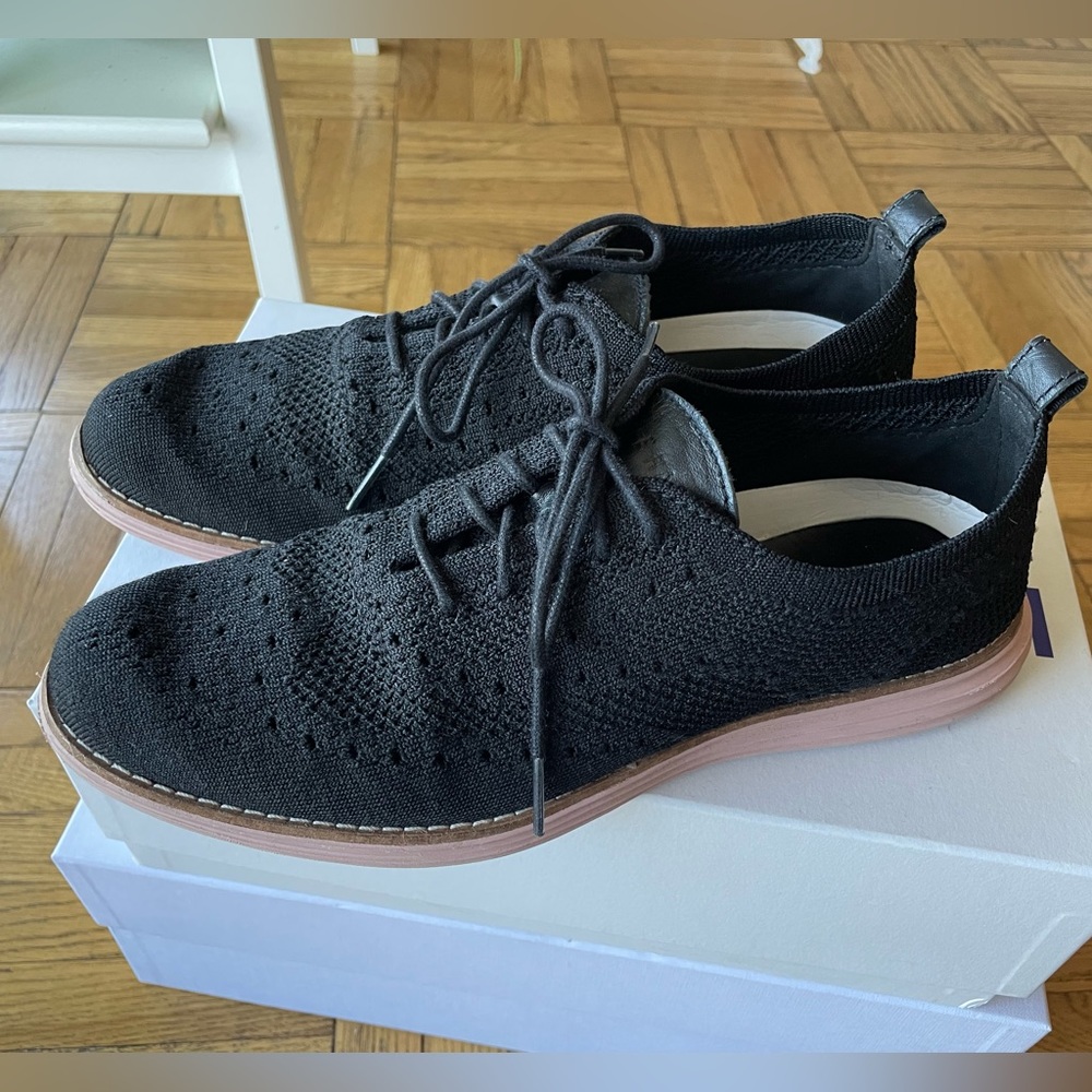 Cole Haan Black ZERØGRAND Wingtip Oxford